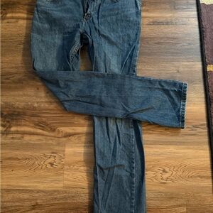 Lee Dark Blue Denim Jeans with Gold Stitching